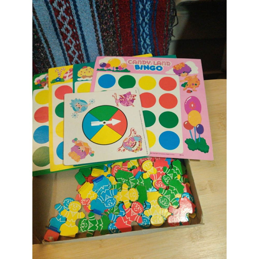 1984 Candy Land Bingo Game by Milton Bradley. Made In USA. Color Recognition
